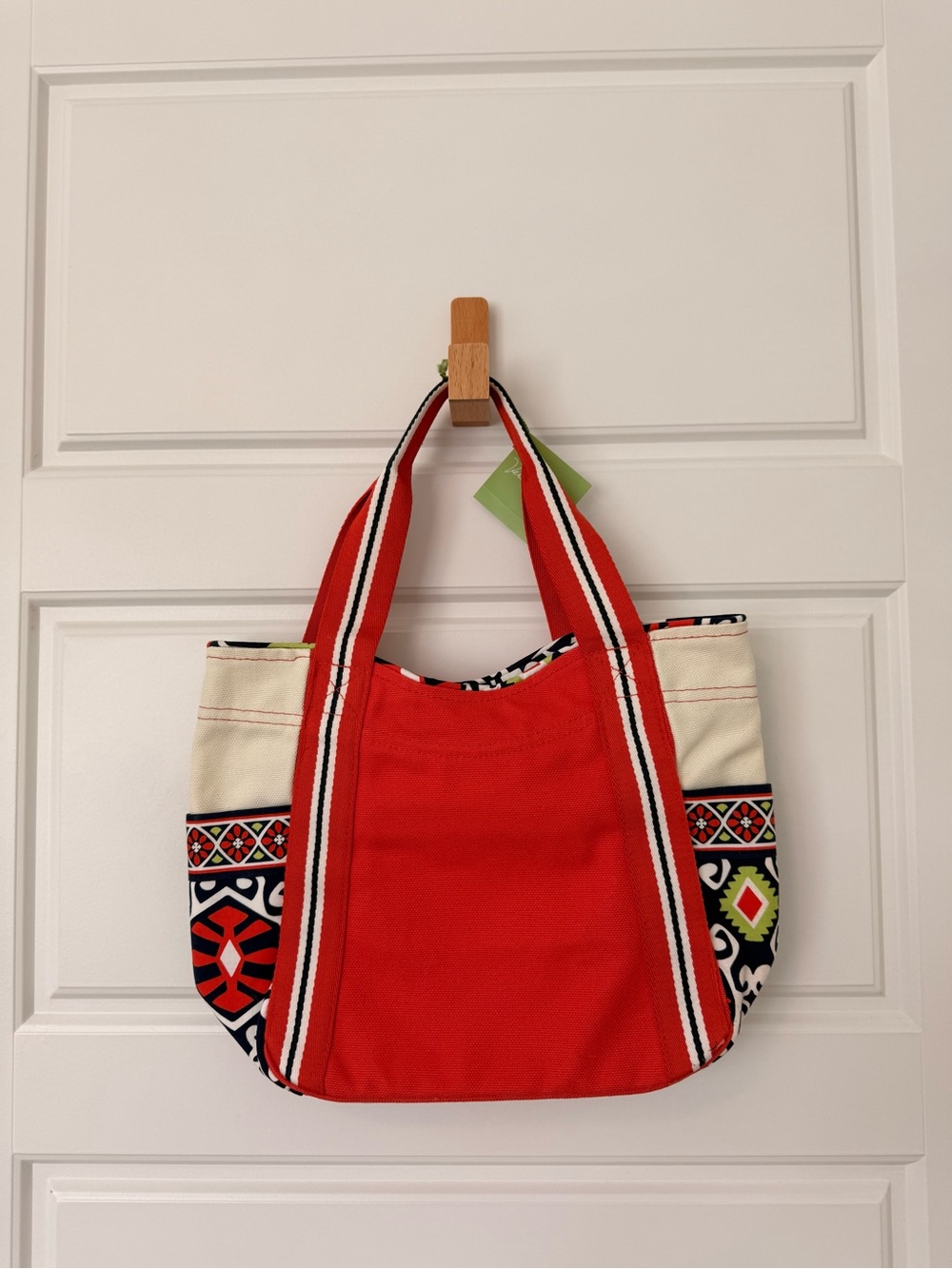 NWT Vera Bradley Small Colorblock Canvas Tote Bag - Sun Valley Pattern